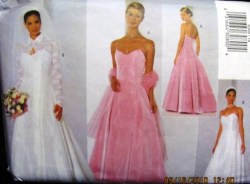 6388 BUTTERICK LACY CROP JACKET, STRAPPY BRIDE FLOOR DRESS,STOLE PATTERN 6-22 3 SIZES